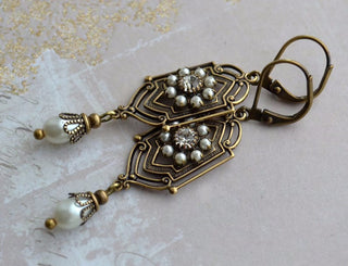 Gisela Königliche Perlenohrringe