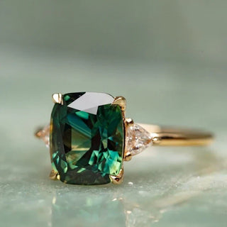 Freya Smaragd-Grün-Goldring
