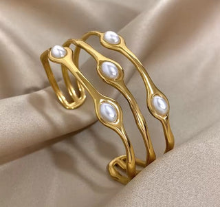 Evelin Gold-Perlenarmband